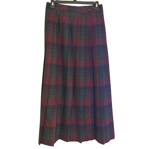 Vintage Corbin Ltd 100% Wool Tartan Maxi Skirt Plaid Lined Long Skirt USA Made - Picture 2 of 14